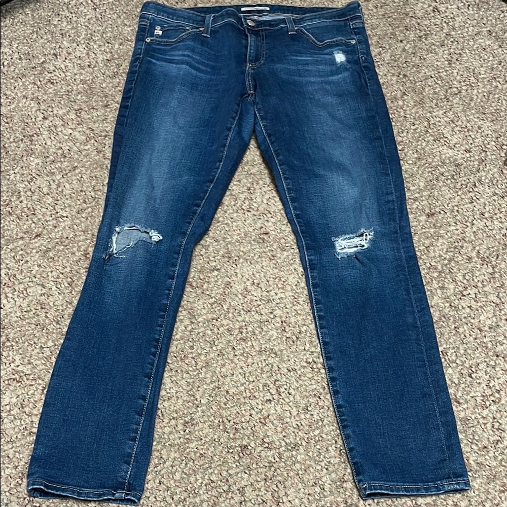 Alexa Chung for ag Blue Distressed Jeans
